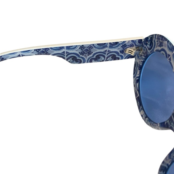 Authentic DOLCE & GABBANA DG 4448 WHITE/BLUE SILVER 51/20/145 women Sunglasses - Picture 10 of 15